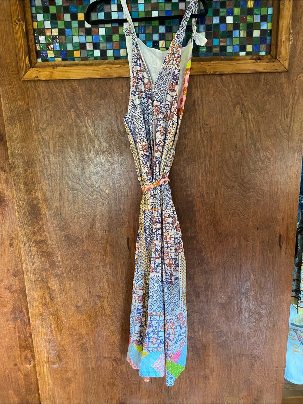 Anthropologie Patchwork Print Wide-Leg Jumpsuit/Overalls - Multicolor - Picture 9 of 15